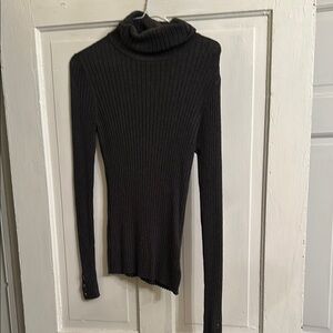 Charter Club Dark Gray Cowl Neck Sweater